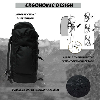 Platoon 46L Black Rucksack