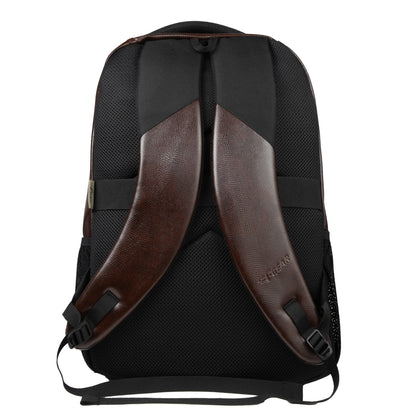 Mastermind 27L Tan Vegan Leather Laptop Backpack
