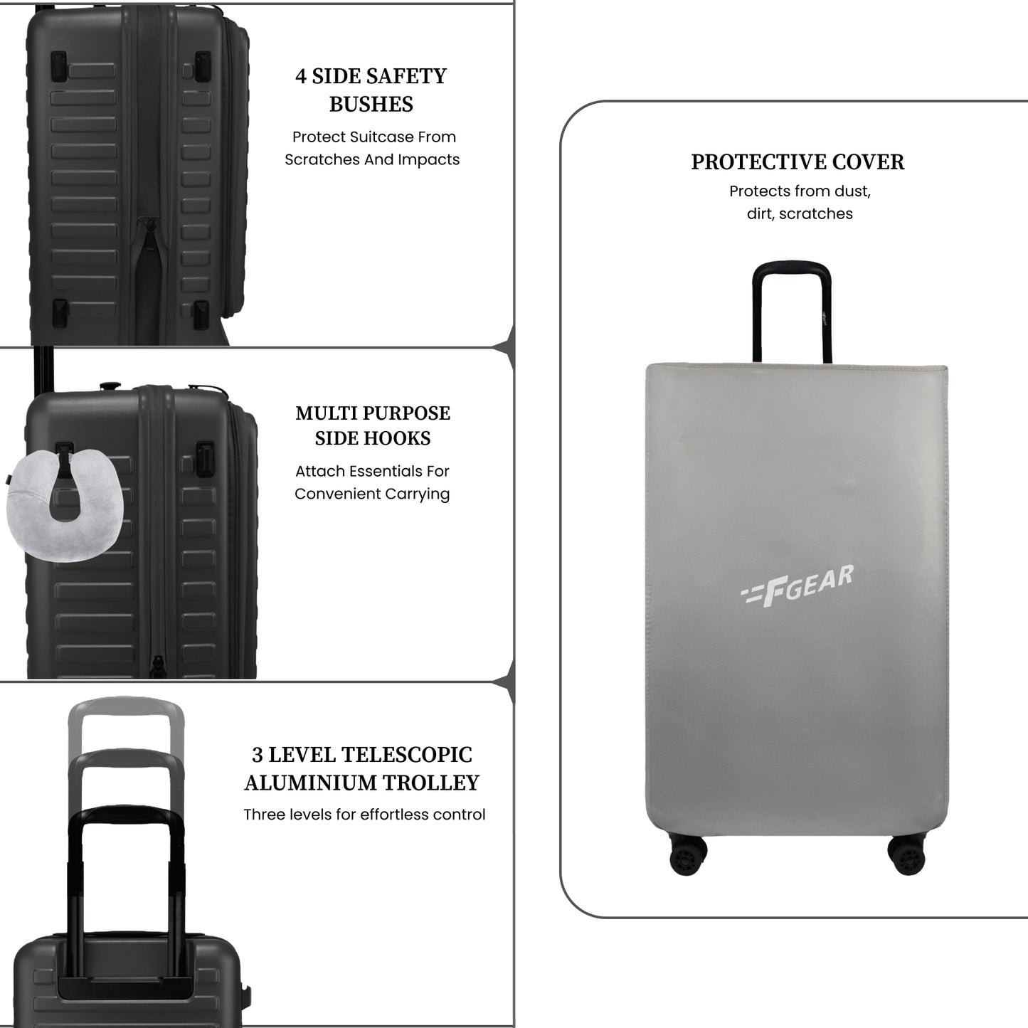 Windsor Steel Grey 56 cms Small Front Opening Trunk-Style Cabin Strolley with Laptop & Tablet Sleeves & Expander