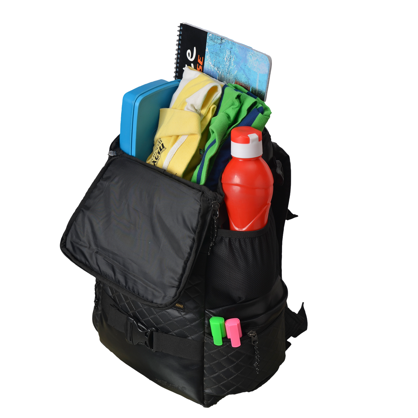 Larkin 28L Black Backpack with Rain Cover