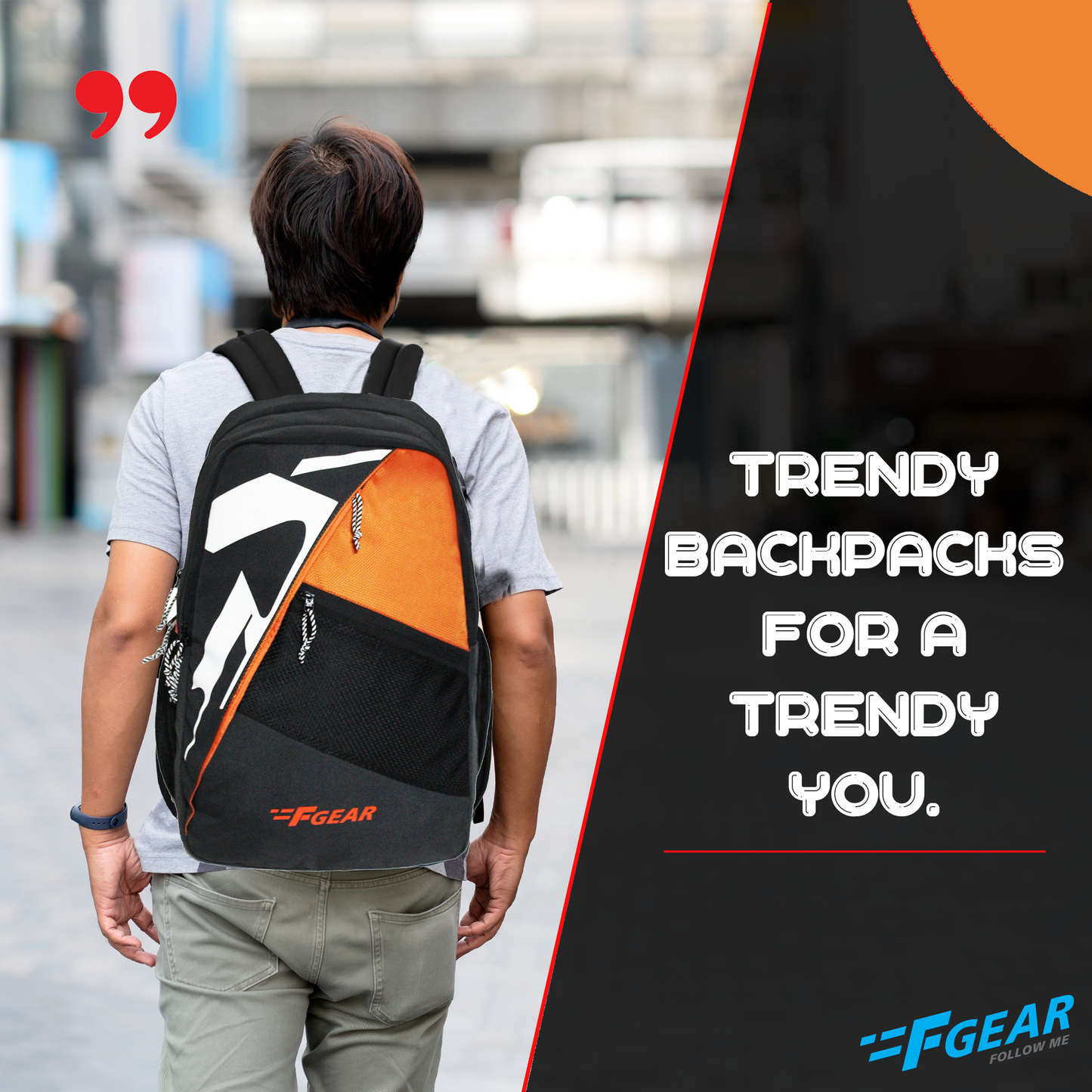 Colorado 39L Grey Orange Backpack