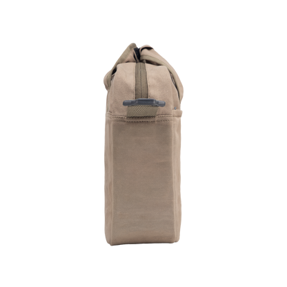 Alta Canvas Dark Beige Laptop Messenger Bag