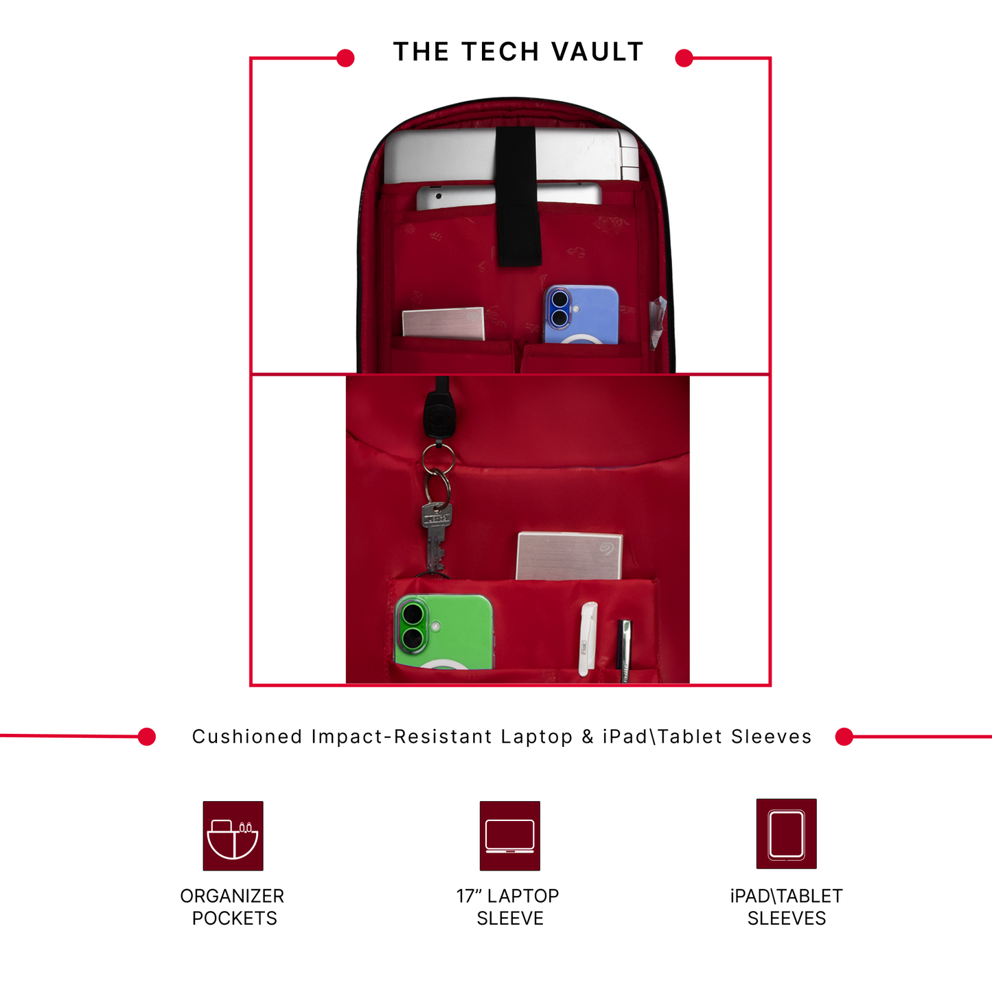 Kaneki 30L Black Laptop Backpack