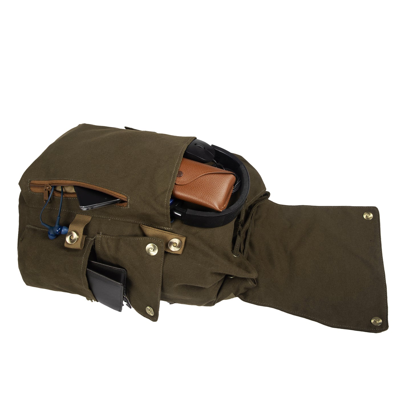 Milestone 20L Olive Canvas Laptop Backpack