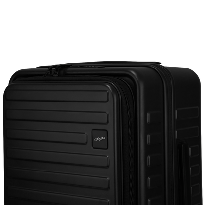 Windsor Black 56 cms Small Front Opening Trunk-Style Cabin Strolley with Laptop Sleeve & Expander