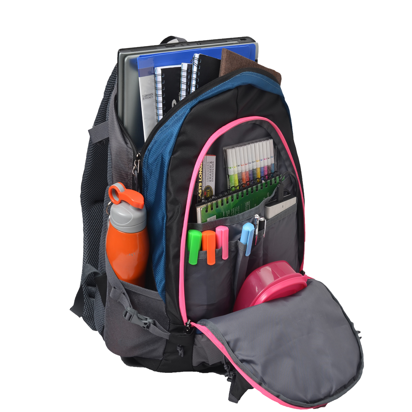 Defender 41L Navy Blue Pink Rucksack