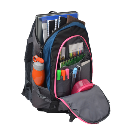 Defender 41L Navy Blue Pink Rucksack