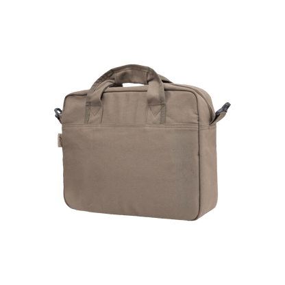 Alta Canvas Dark Beige Laptop Messenger Bag