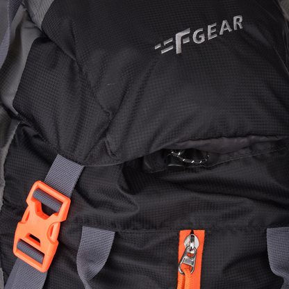 Hunter 75L Black Grey Diamond Rucksack with Raincover