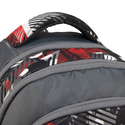 Panya 21L Grey Geometric Black Red Backpack