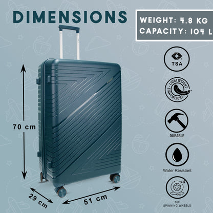 Aegis 30" Prussian Blue Check-in Large Suitcase
