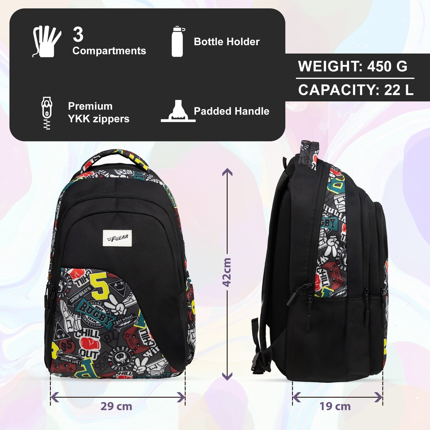 Haven 22L Black Chill Out Backpack