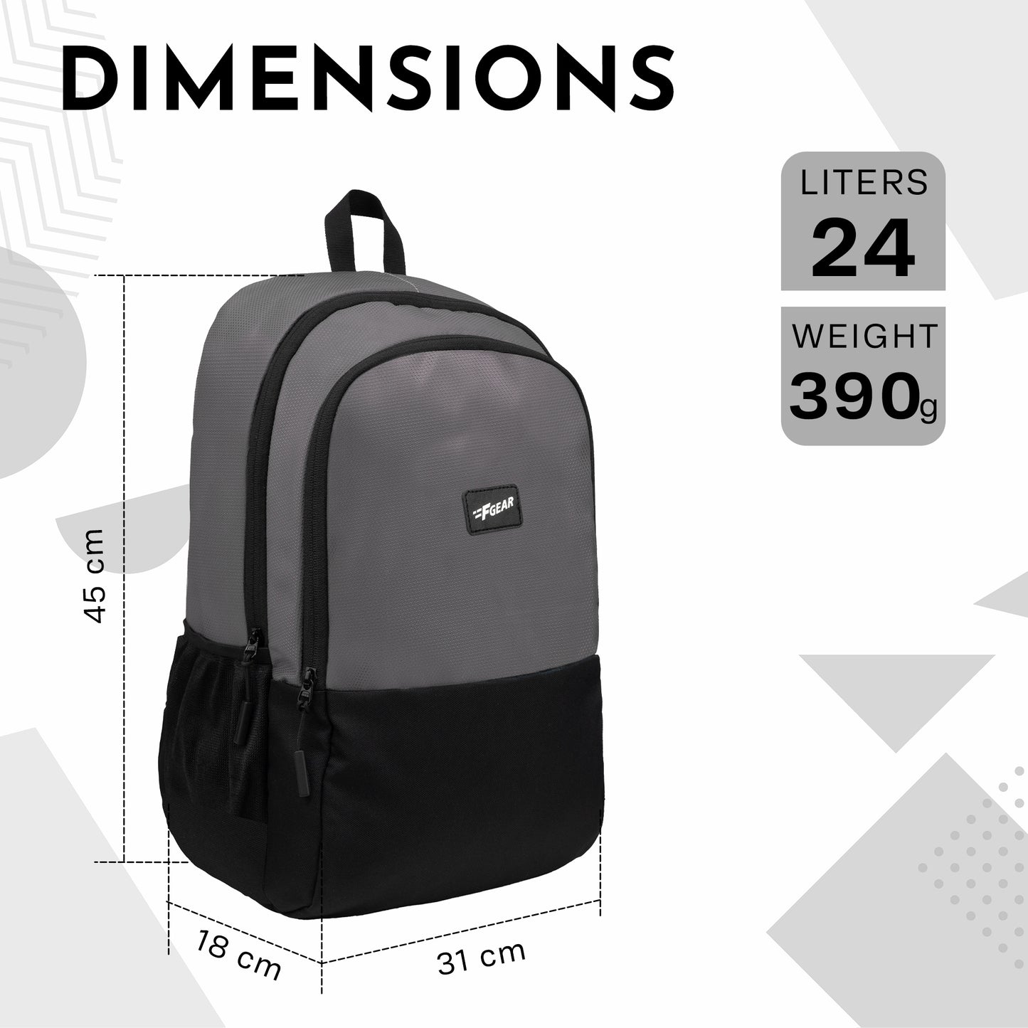 Bold 24L Grey Backpack
