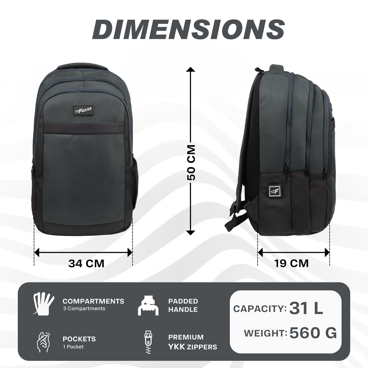 Itachi 31L Grey  Backpack