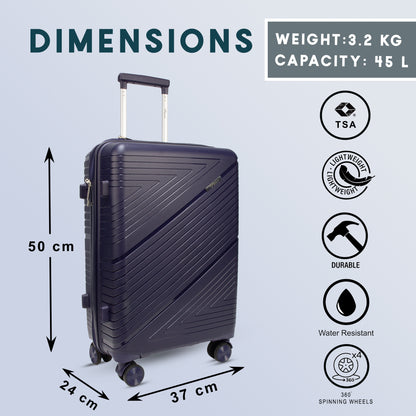 Aegis 22" Navy Blue Cabin Small Suitcase