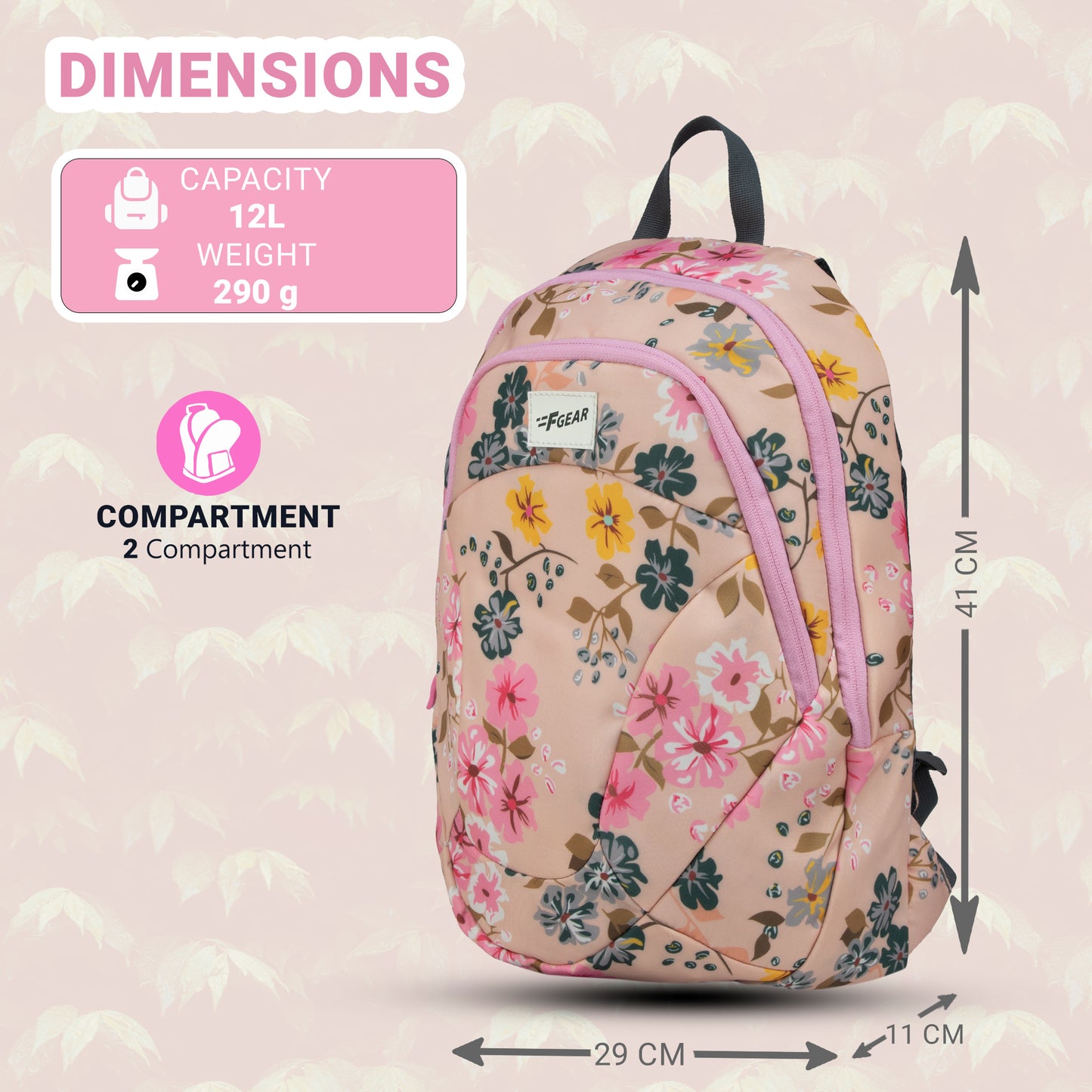 Celeste 12L Creamy Peach Backpack