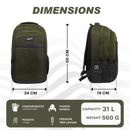 Itachi 31L Olive Green Backpack 20L 39L