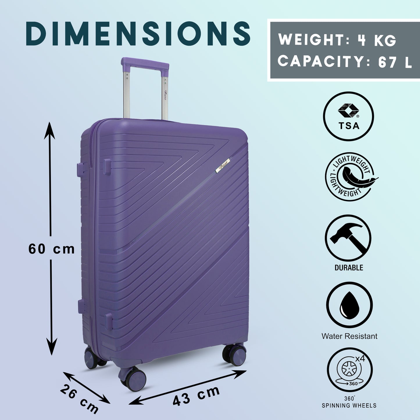 Aegis 26" Future Dusk Check-in Medium Suitcase