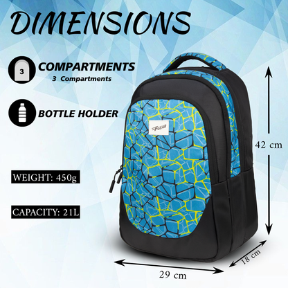 Panya 21L Black Blue Nested Backpack