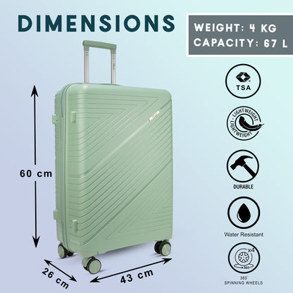 Aegis 26" Pista Green Check-in Medium Suitcase