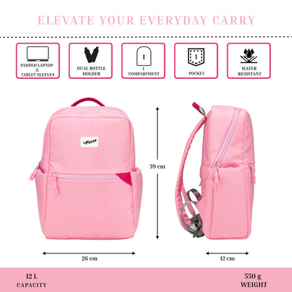 Cannes Rose Pink 12L Laptop Backpack