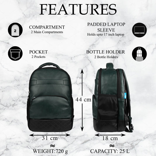 Luxur 25L Olive Green Laptop Backpack
