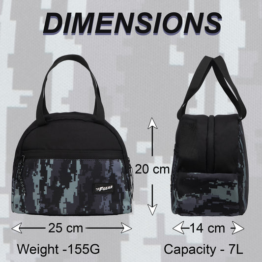Nugget 7L ACV Grey Black Lunch Bag