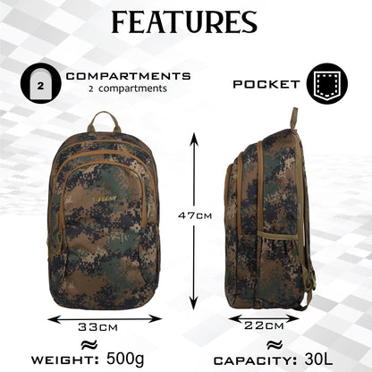 Military Crusader 30L Marpat WL Digital Camo Backpack