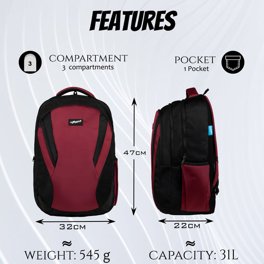 Vern 31L Maroon Backpack