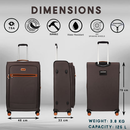 SoftAir Large Grey Check-in Suitcase