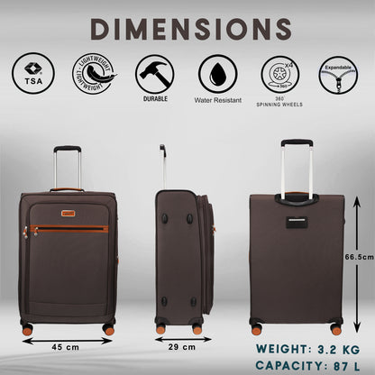 SoftAir Medium Grey Check-in Suitcase