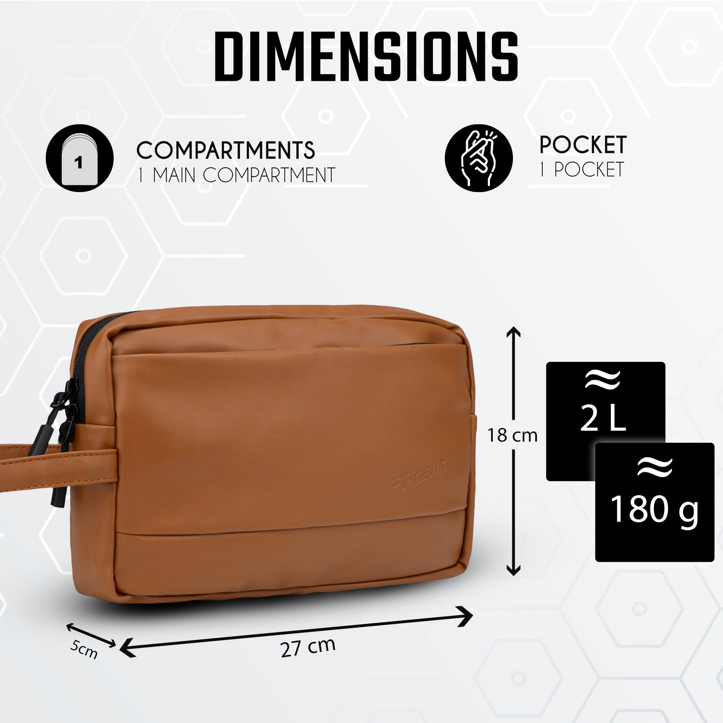 Elon Chestnut Travel Kit Pouch