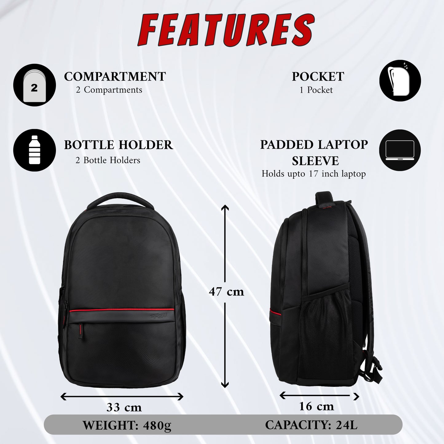 Oracle Black Laptop Backpack