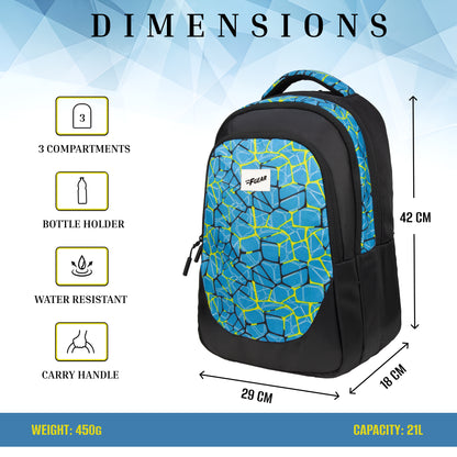 Panya 21L Black Blue Nested Backpack