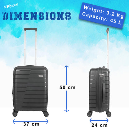 Bastion 20" Dark Grey Expandable Small Carry - On Luggage Suitcase