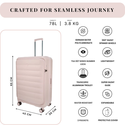 Valencia Medium Silk Rose 65 cms Front-Opening Strolley