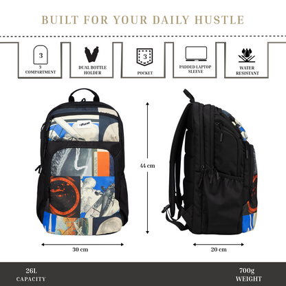 Akira Black 26L Backpack