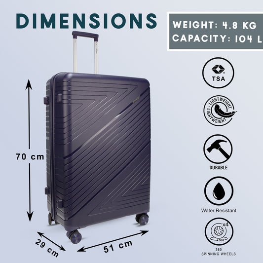 Aegis 30" Navy Blue Check-in Large Suitcase