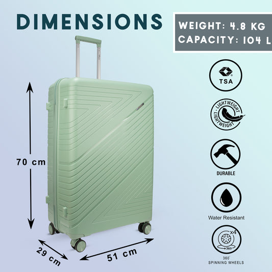 Aegis 30" Pista Green Check-in Large Suitcase