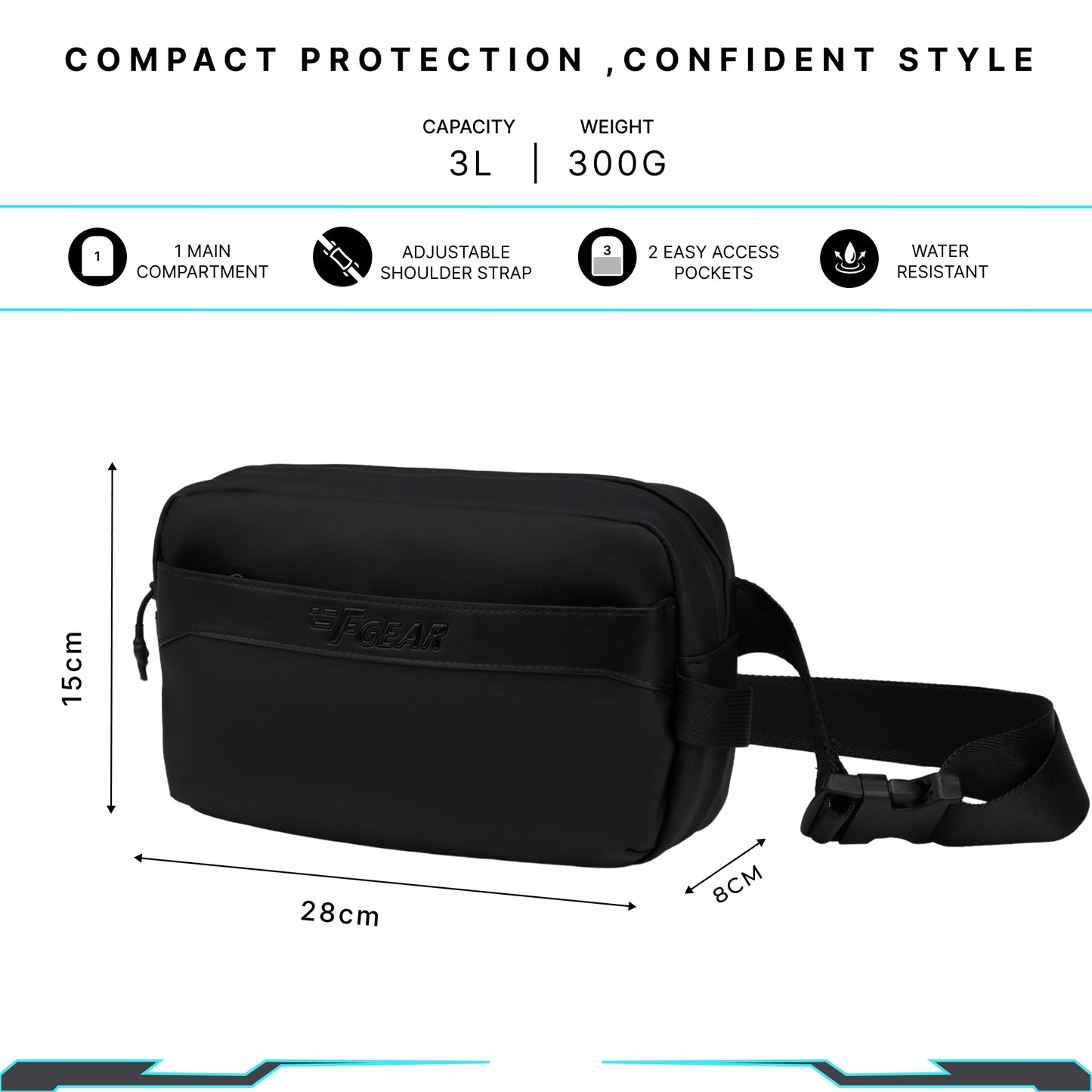 Paris Black Crossbody Bag