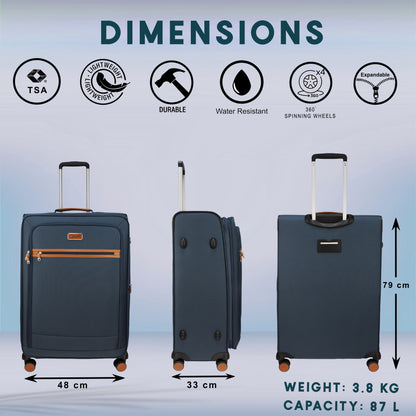 SoftAir Medium Navy Check-in Suitcase