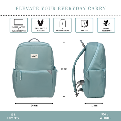 Cannes Light Green 12L Laptop Backpack