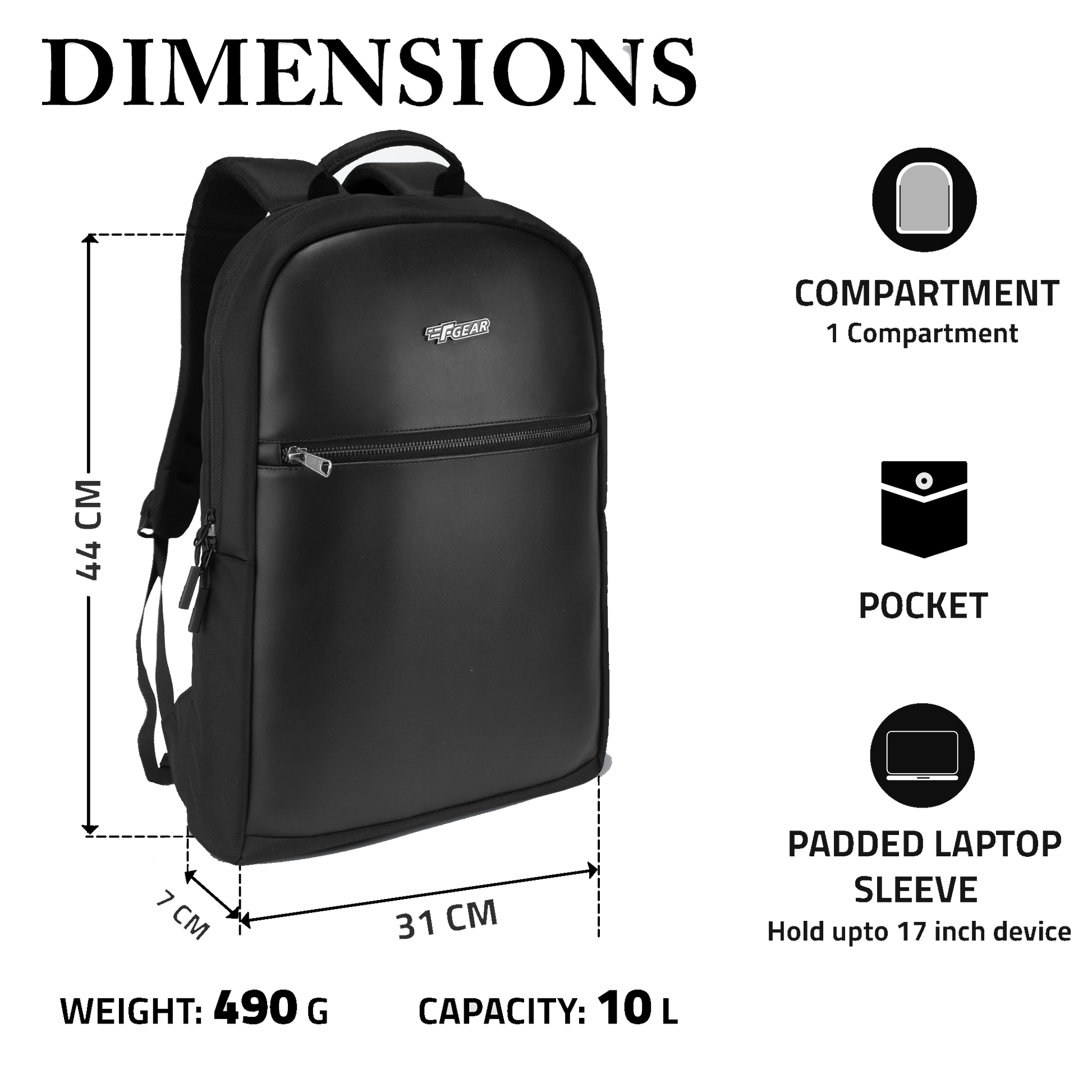 backpack 10l with laptop compartment Yoko 10L Laptop Backpack – FGEAR.in