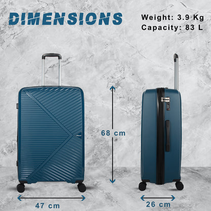 Goliath 28" Peacock Blue Expandable Large Check-in Suitcase