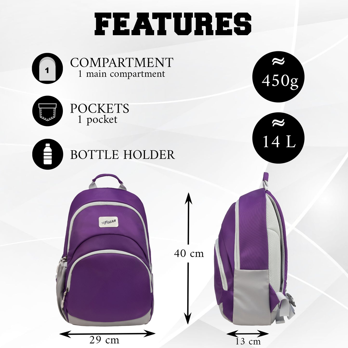 Lume 14L Dark Purple Backpack