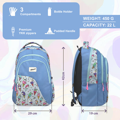 Haven 22L IceBlue Waffle Backpack