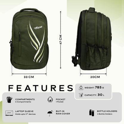 Poem 30L Army Green Backpack