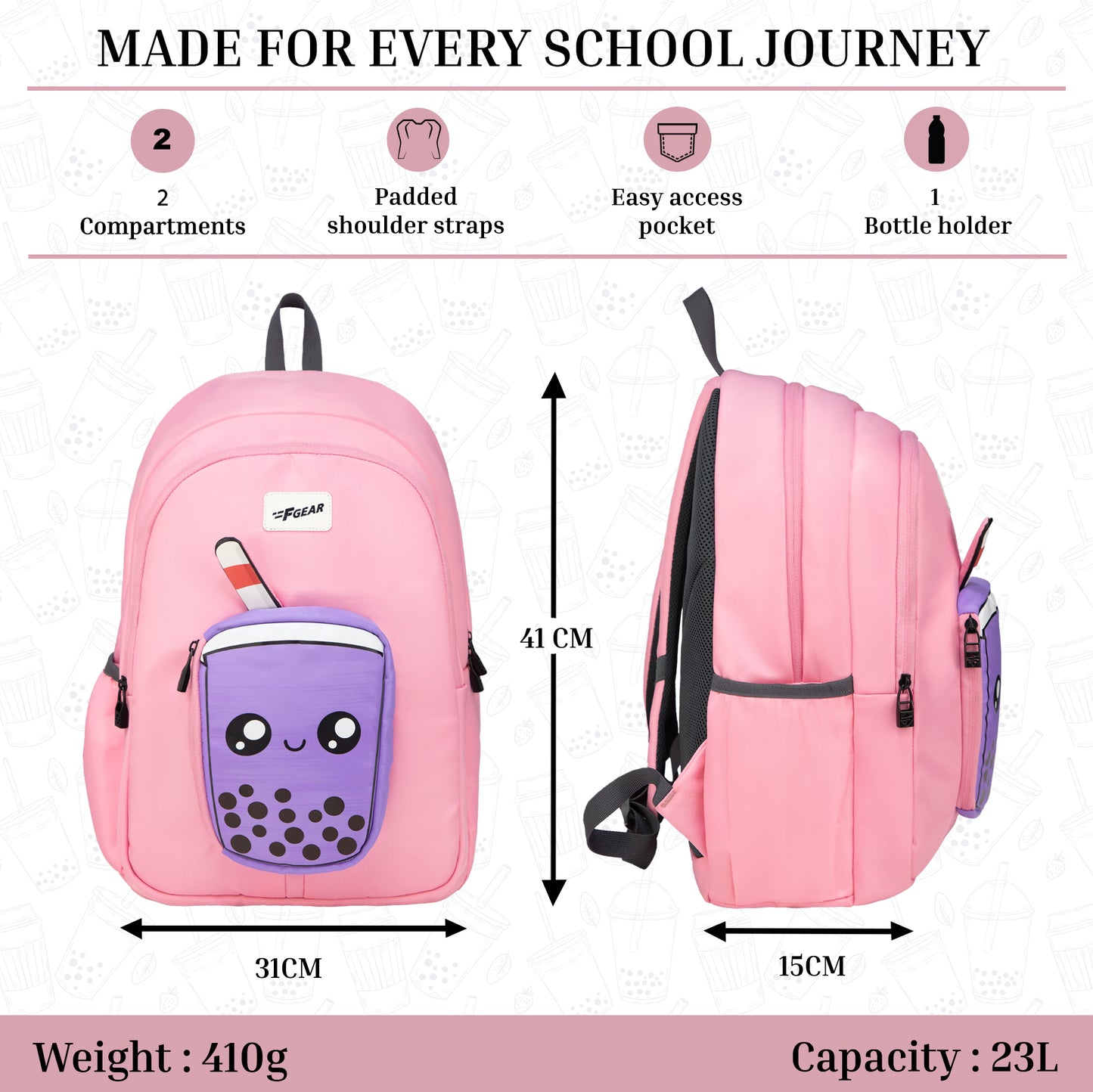 Cocoa 23L Boba Pink Backpack