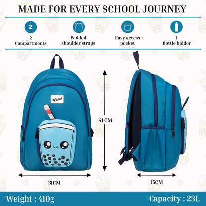 Cocoa Boba Aqua Blue Backpack