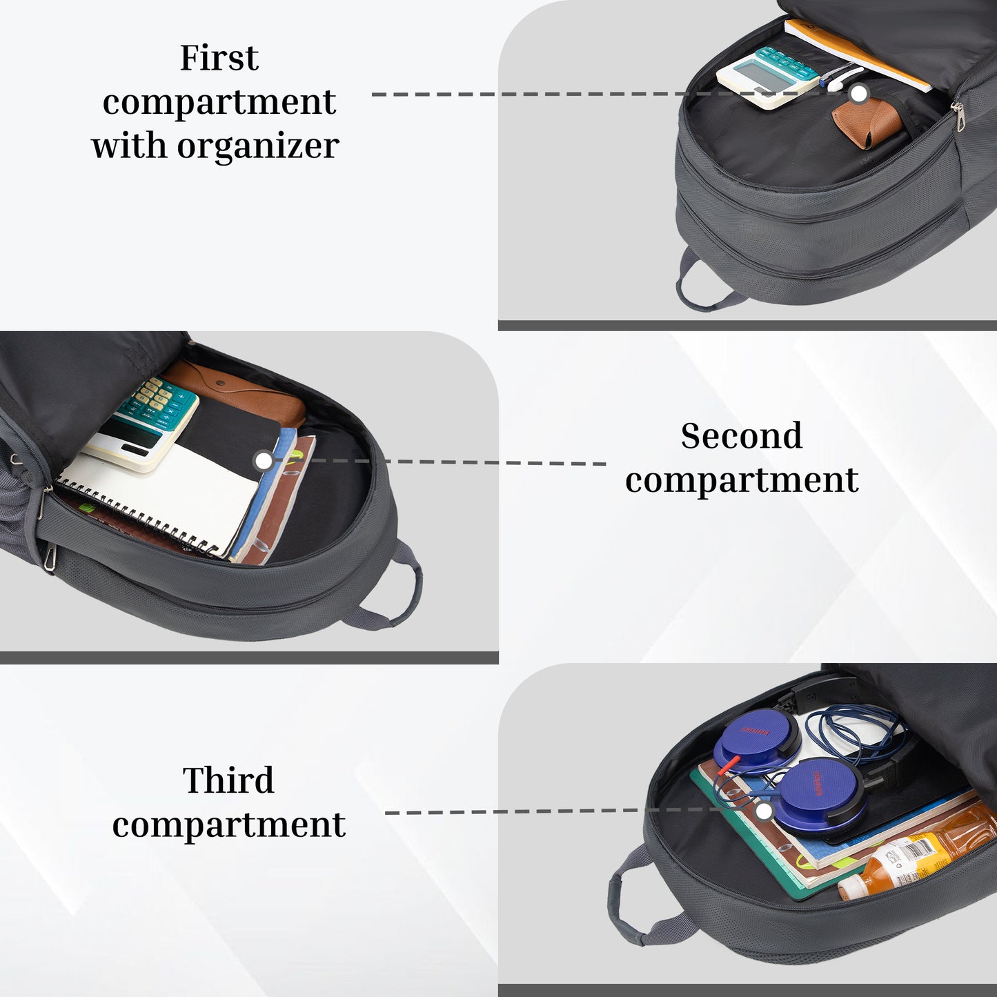 Polaris 37L Grey Backpack